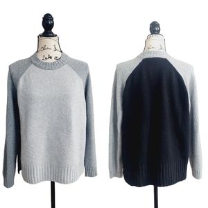 Time and True Gray and Black Women's Sweater L